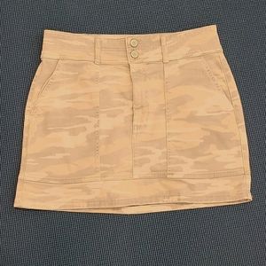Express Tan Camo High Rise Skirt